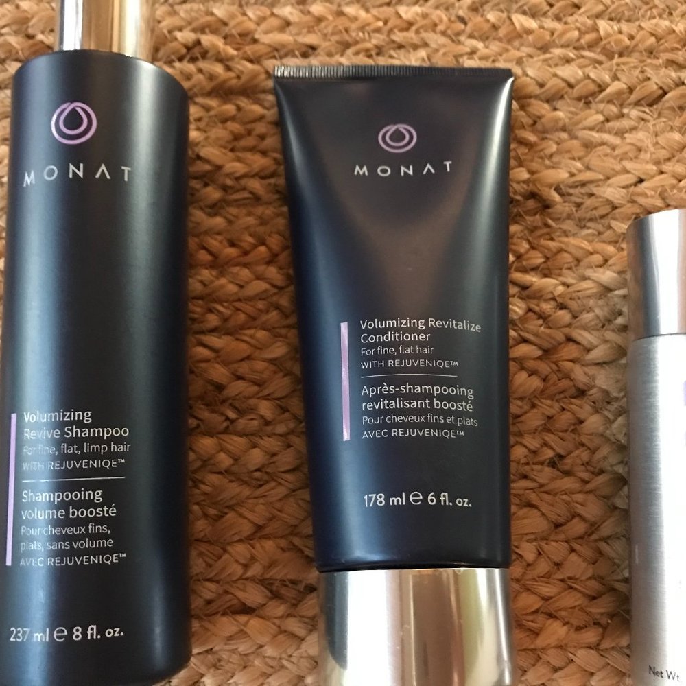 Monet Volumizing Shampoo and Conditioner and The Champ Conditioning Dry Shampoo
